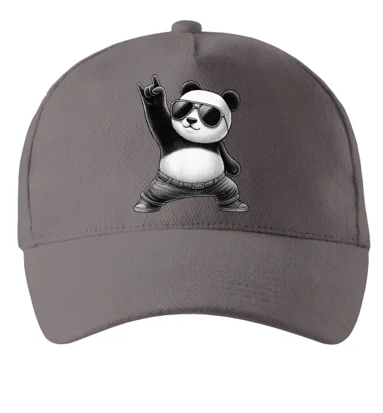 Кепка Панда рок Сірий фото