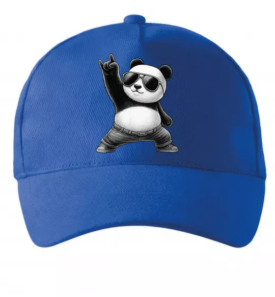 Кепка Панда рок Ярко-синий фото