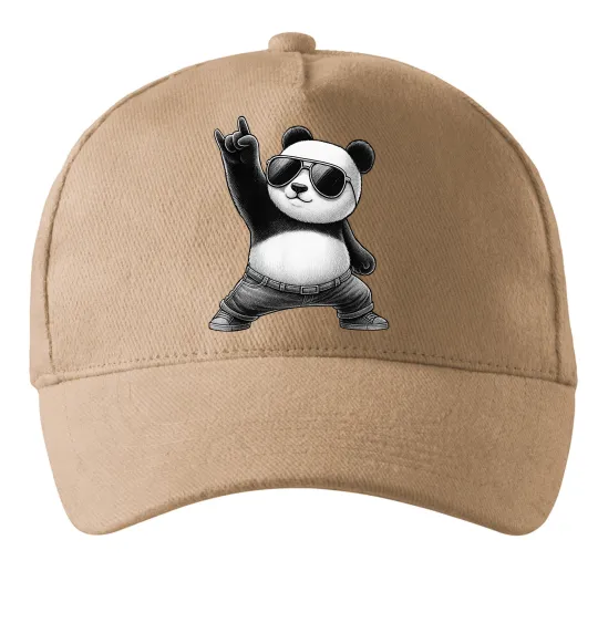 Кепка Панда рок Песочный фото