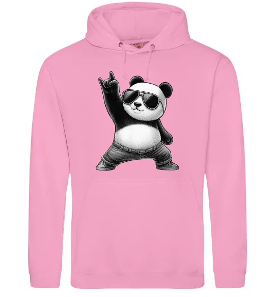 Чоловіча толстовка (худі) Панда рок Рожевий фото