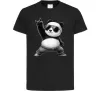 Детская футболка Панда рок Черный фото
