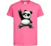 Детская футболка Панда рок Ярко-розовый фото