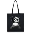 Еко-сумка Панда рок Чорний фото
