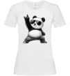 Женская футболка Панда рок Белый фото