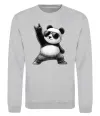 Свитшот Панда рок Серый меланж фото