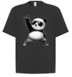 Футболка Оверсайз Панда рок Черный фото