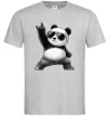 Чоловіча футболка Панда рок Сірий фото