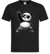 Чоловіча футболка Панда рок Чорний фото