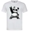 Чоловіча футболка Панда рок Білий фото