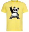 Чоловіча футболка Панда рок Лимонний фото