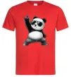 Чоловіча футболка Панда рок Червоний фото