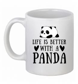 Чашка керамическая Life is better with a panda