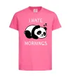 Детская футболка I hate morning panda Ярко-розовый фото