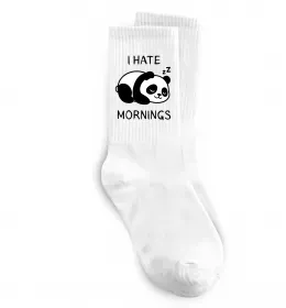 Носки I hate morning panda Белый фото