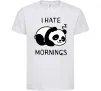 Дитяча футболка I hate morning panda Білий фото