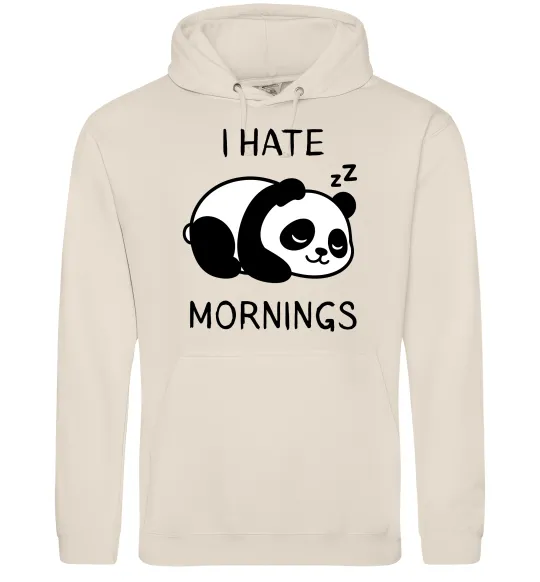 Женская толстовка (худи) I hate morning panda Таш фото