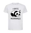 Детская футболка I hate morning panda Белый фото