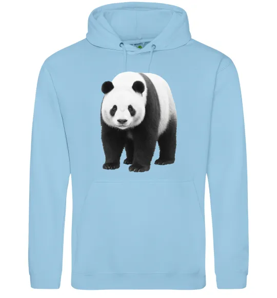 Чоловіча толстовка (худі) Панда повний зріст Блакитний фото