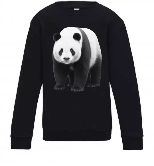 Детский Свитшот Панда повний зріст Черный фото