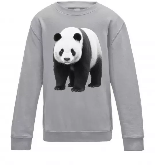 Детский Свитшот Панда повний зріст Серый меланж фото