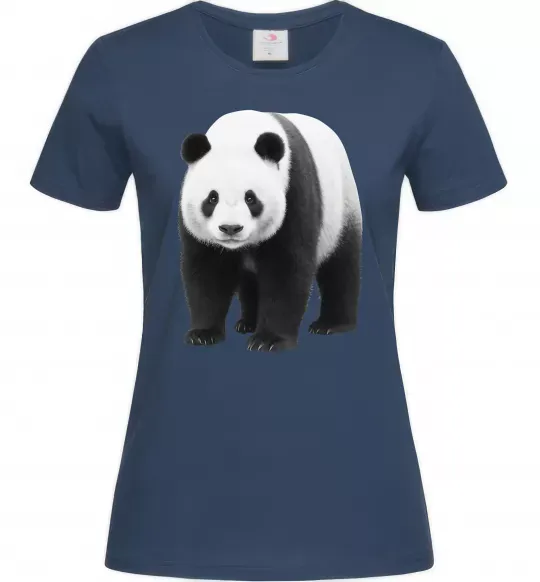 Женская футболка Панда повний зріст Темно-синий фото