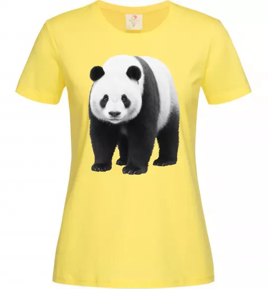 Женская футболка Панда повний зріст Лимонный фото