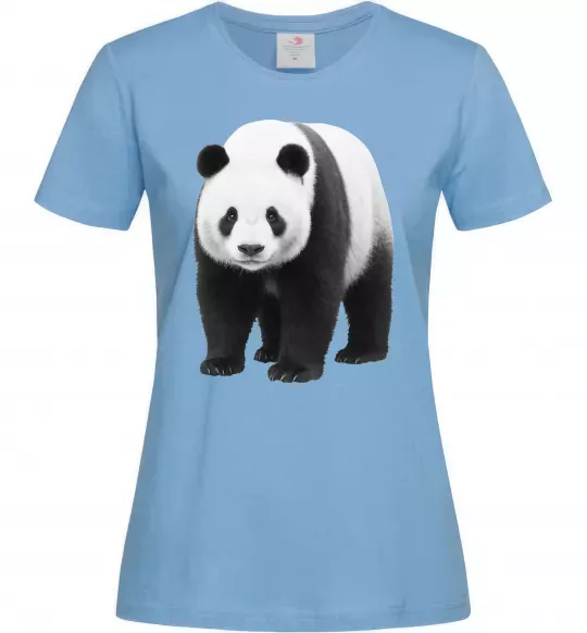 Женская футболка Панда повний зріст Голубой фото
