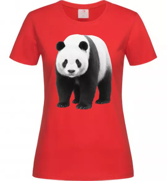 Женская футболка Панда повний зріст Красный фото