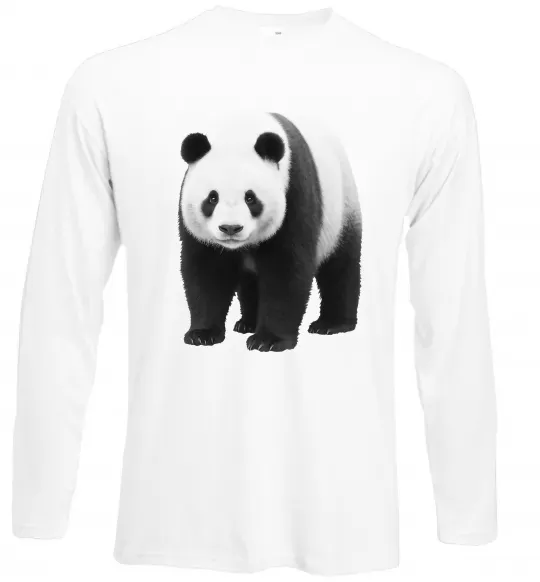 Лонгслів Панда повний зріст Білий фото