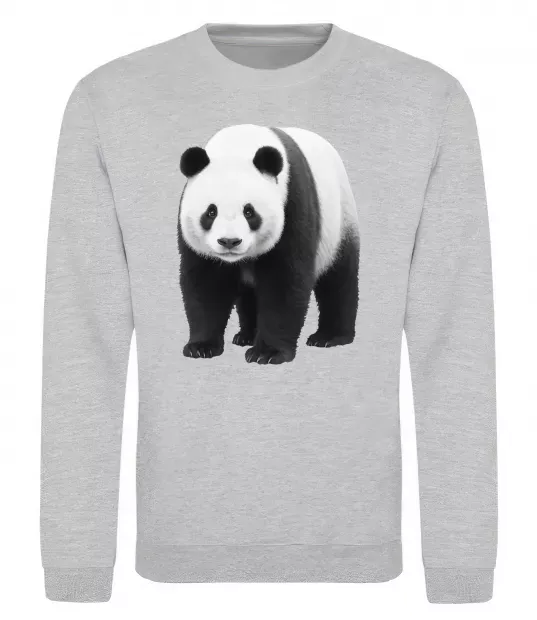 Світшот Панда повний зріст Сірий меланж фото