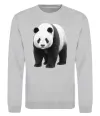 Світшот Панда повний зріст Сірий меланж фото