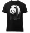 Мужская премиум футболка Панда повний зріст Черный фото