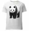 Мужская премиум футболка Панда повний зріст Белый фото