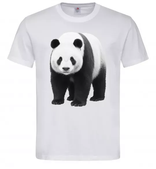 Чоловіча футболка Панда повний зріст Білий фото