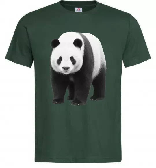 Чоловіча футболка Панда повний зріст Темно-зелений фото