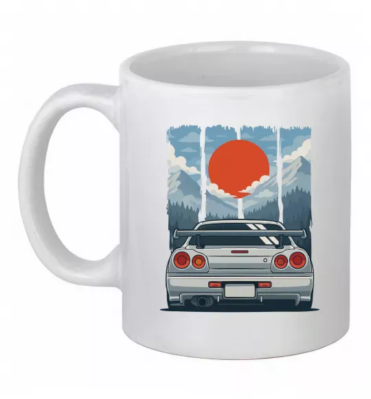 Чашка керамическая Car JDM Белый фото