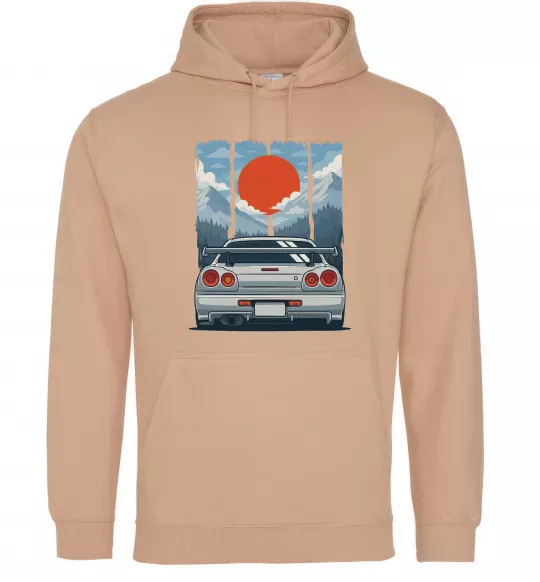 Женская толстовка (худи) Car JDM Песочный фото