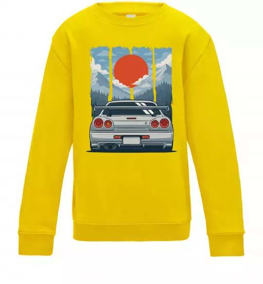 Дитячий світшот Car JDM Сонячно жовтий фото