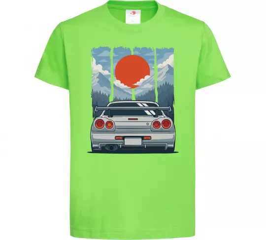Детская футболка Car JDM Лаймовый фото