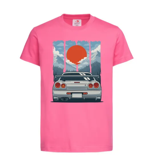 Детская футболка Car JDM Ярко-розовый фото