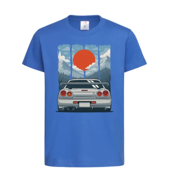 Детская футболка Car JDM Ярко-синий фото