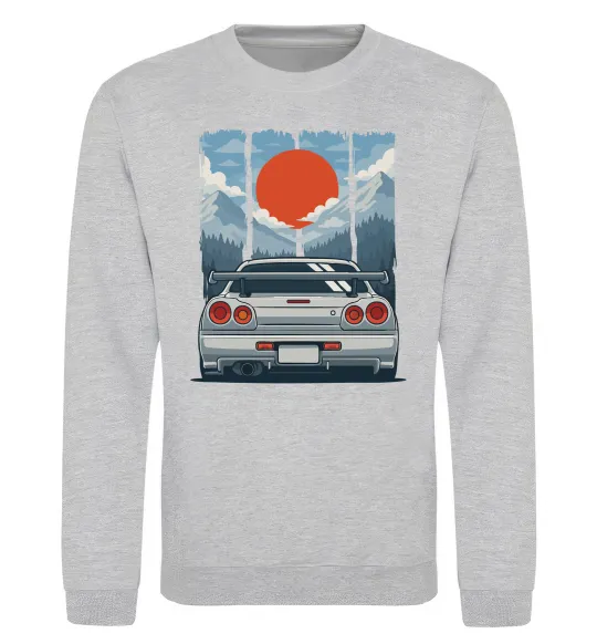 Свитшот Car JDM Серый меланж фото