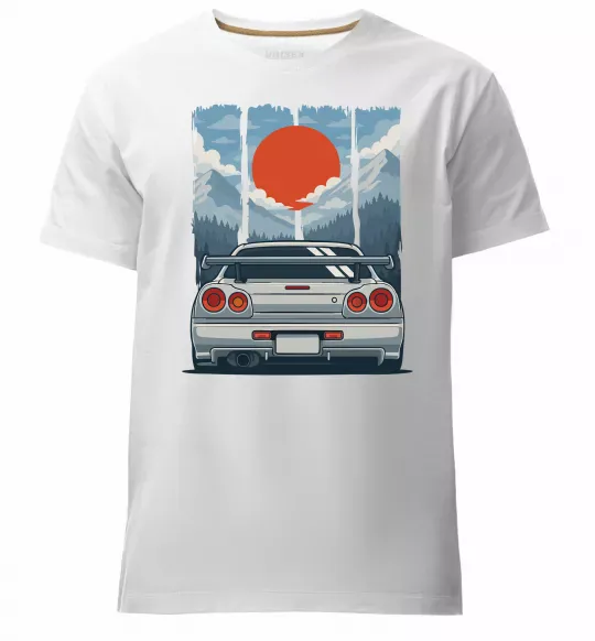 Мужская премиум футболка Car JDM Белый фото