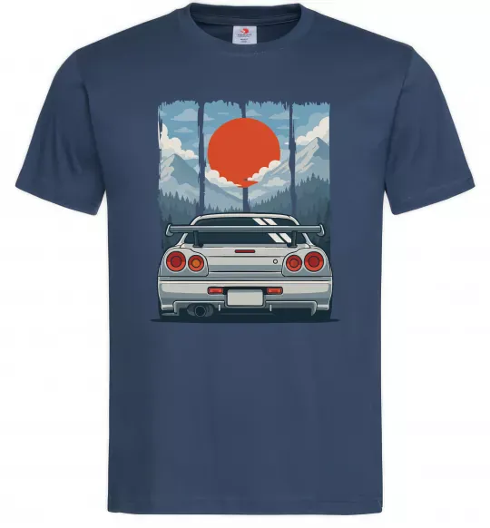 Чоловіча футболка Car JDM Темно-синій фото
