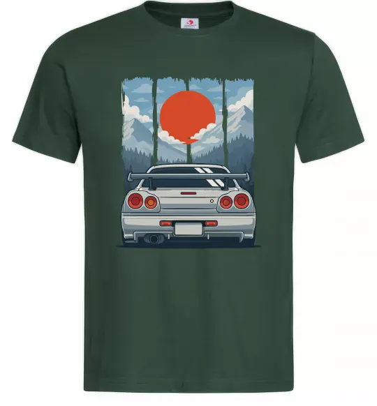 Чоловіча футболка Car JDM Темно-зелений фото