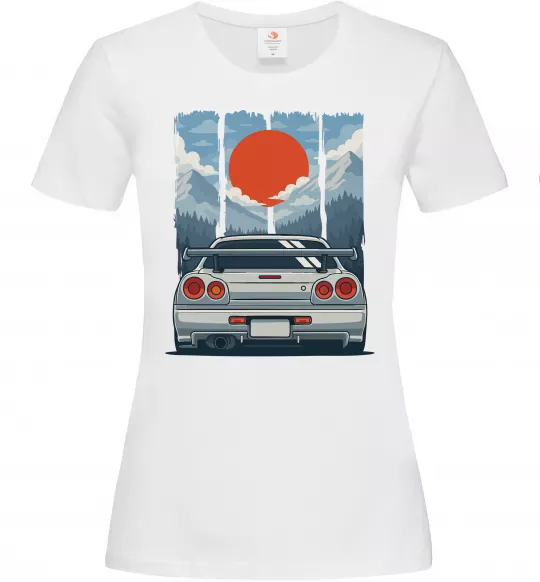 Жіноча футболка Car JDM Білий фото