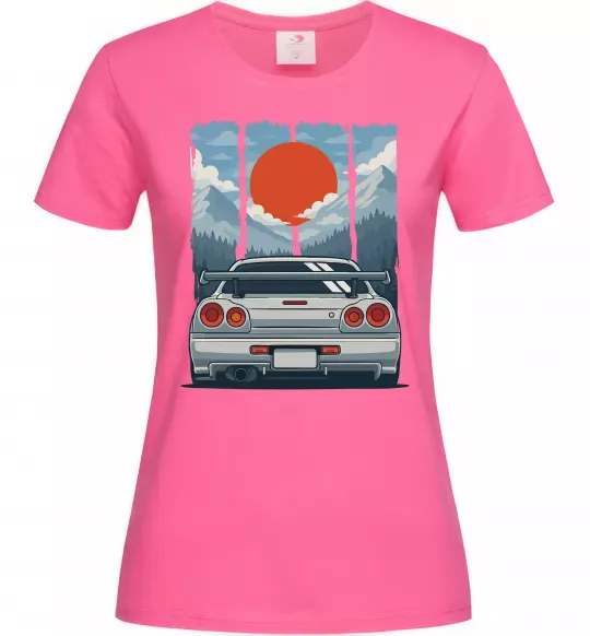 Жіноча футболка Car JDM Яскраво-рожевий фото