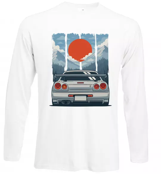 Лонгслів Car JDM Білий фото