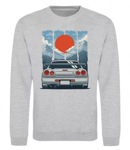 Свитшот Car JDM Серый меланж фото