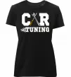 Женская премиум футболка Car tuning Черный фото